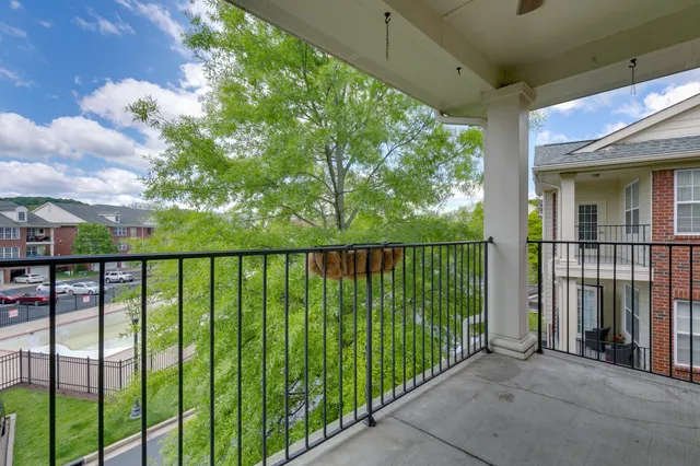 a view of a balcony