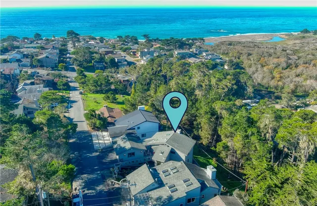 an aerial view of multiple house