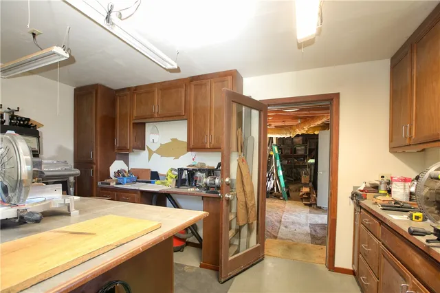 an aerial view of a house with balcony