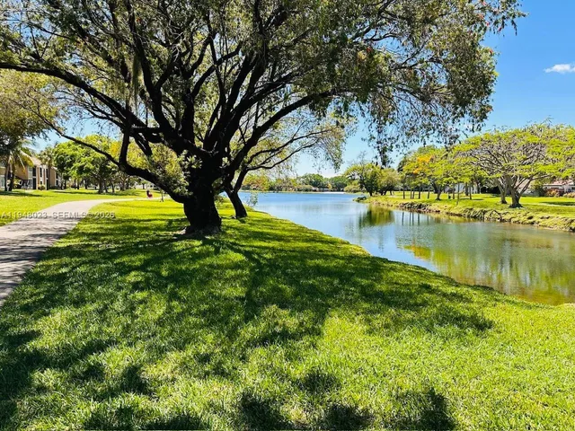 a view of a lake with a mountain view