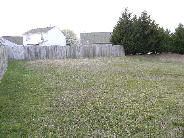 Backyard offers lots of room for play and entertaining.