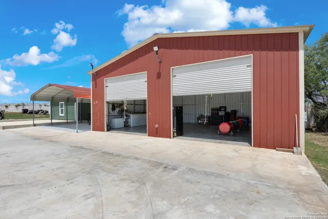 a view of a house with a patio
