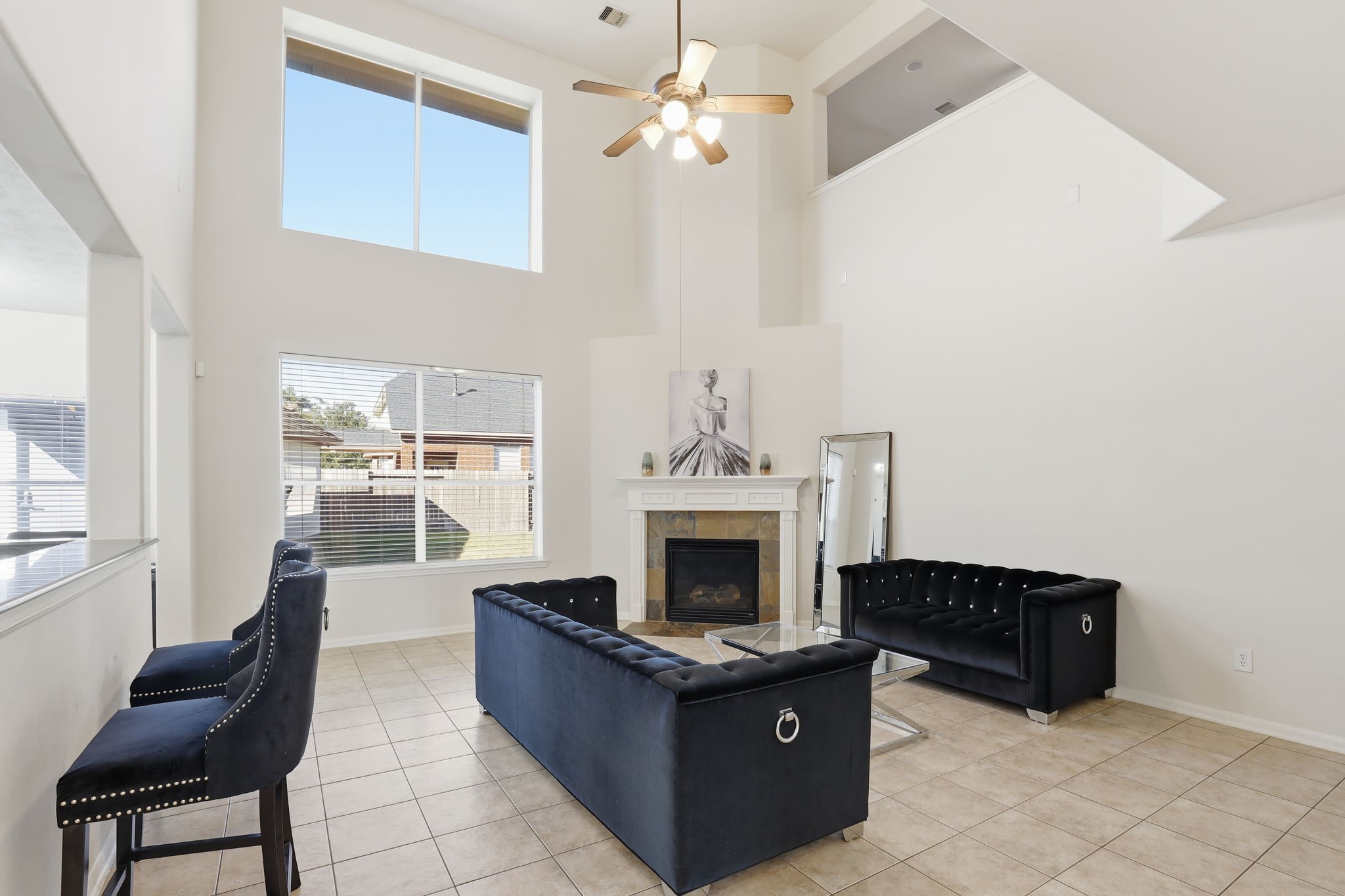 30615 Winlock Trails Drive Spring, TX 77386 - Photo 9 of 33 a living room with furniture and a fireplace