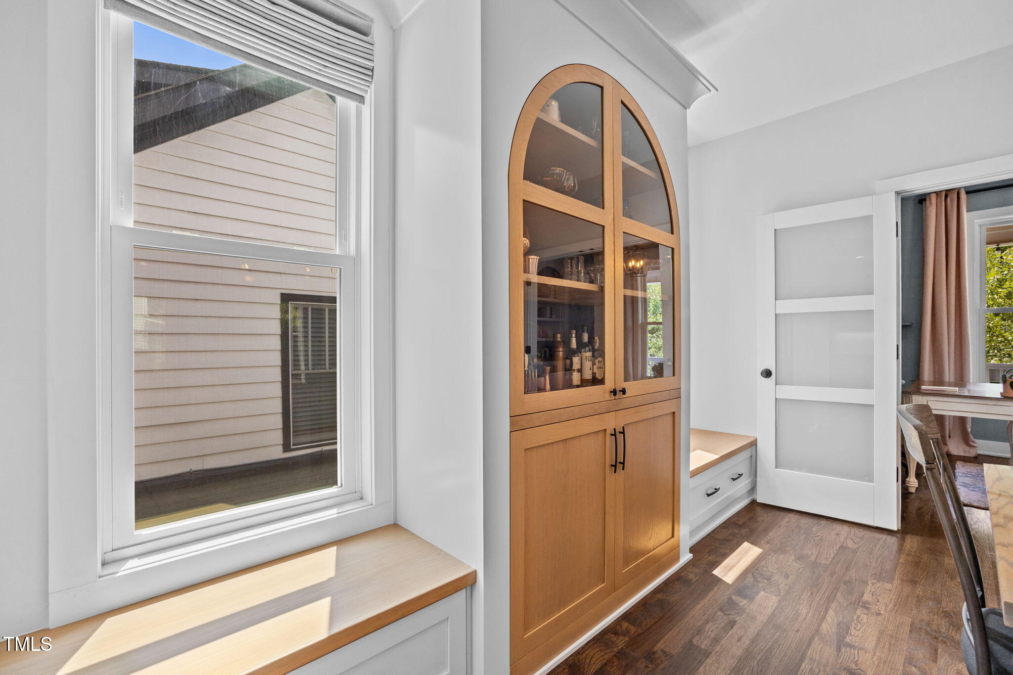 1206 North Roxboro Street Durham, NC 27701 - Photo 9 of 39 Custom, white-oak bar/hutch with extra storage