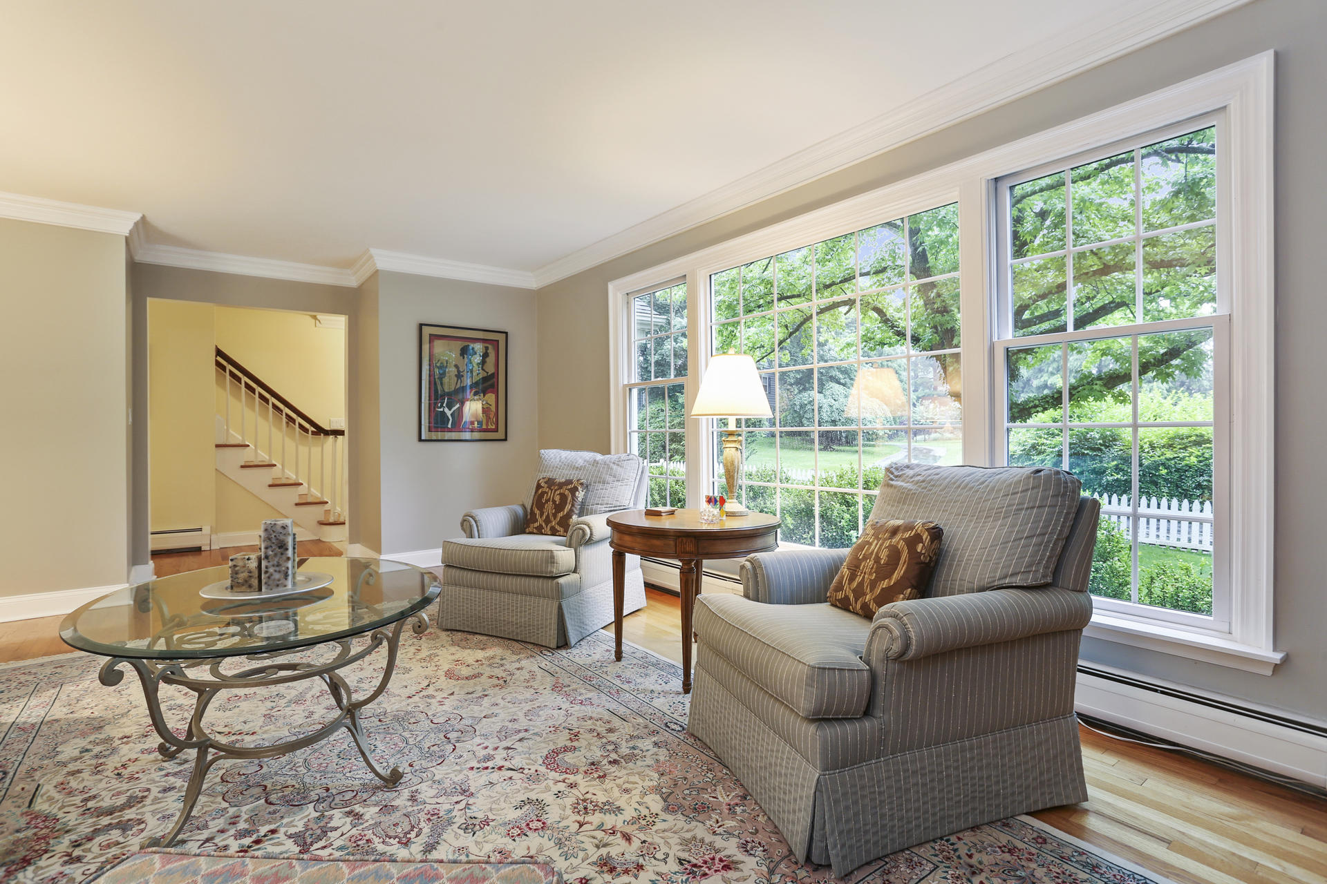 19 Middlesex Road Darien, CT 06820 - Photo 4 of 37 a living room with furniture and a large window