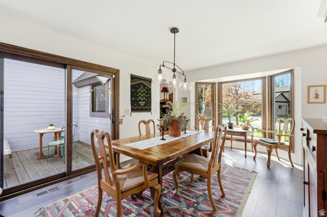 2635 Little Kate Road, Unit 21 Park City, UT 84060 - Photo 13 of 39 Dining area featuring hardwood / wood-style floors