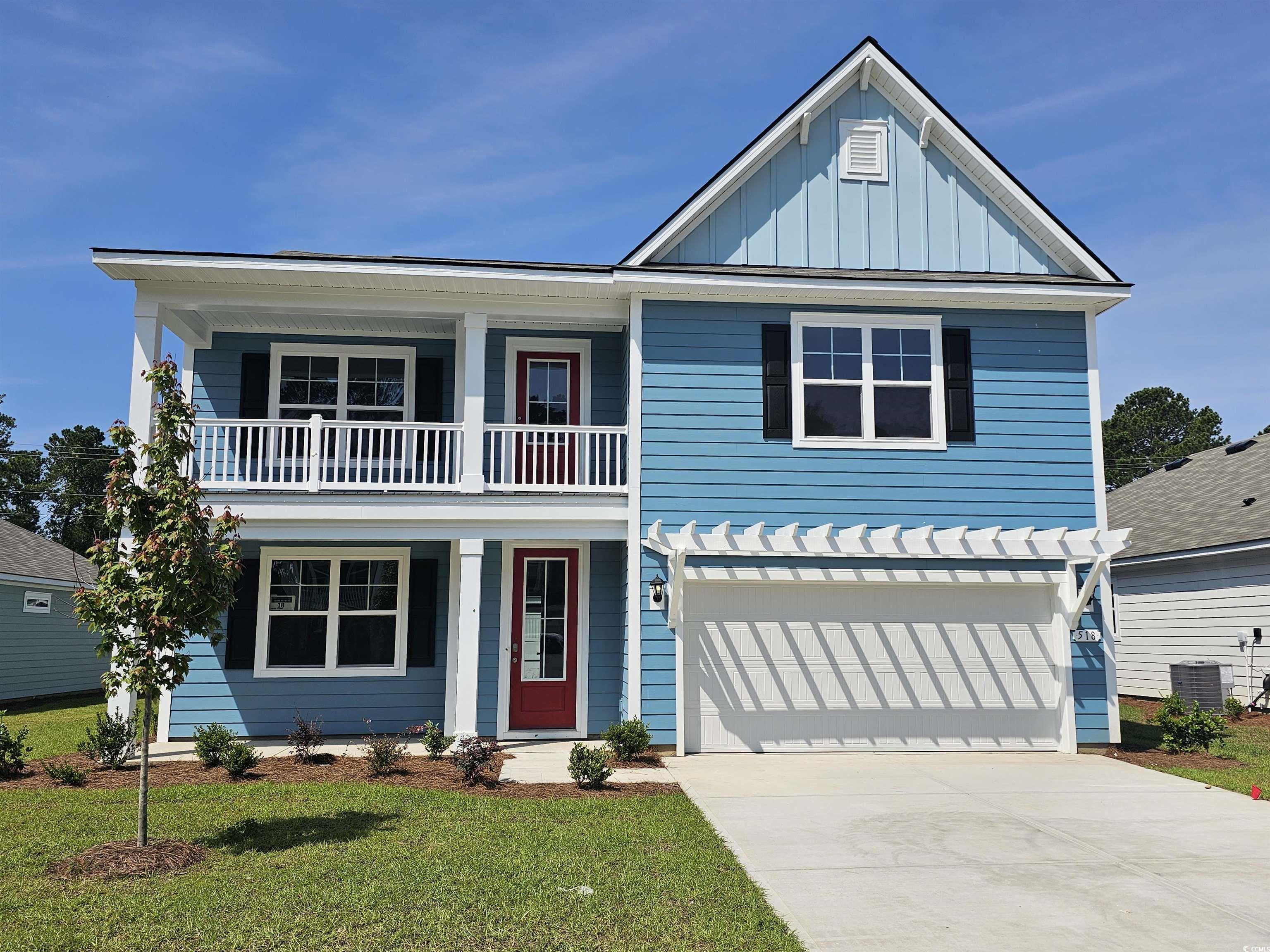 518 Haven View Way Murrells Inlet, SC 29576 - Photo 1 of 16 View of front facade featuring a balcony, board an
