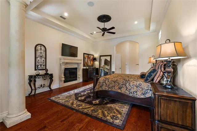a large bathroom with a double vanity sink and a large mirror