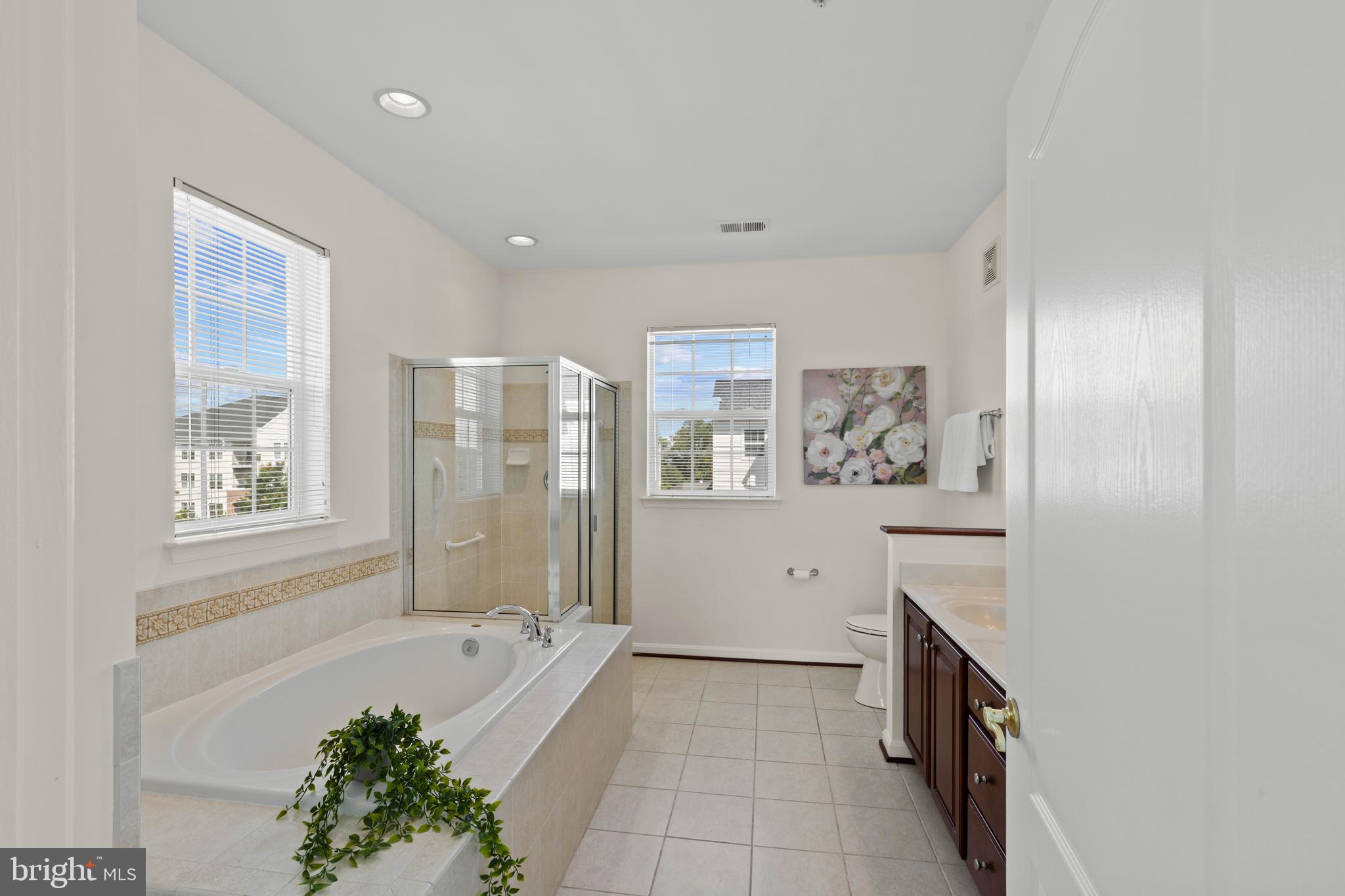 7315 Brookview Road, Unit 407 Elkridge, MD 21075 - Photo 18 of 33 a spacious bathroom with a bathtub and a shower