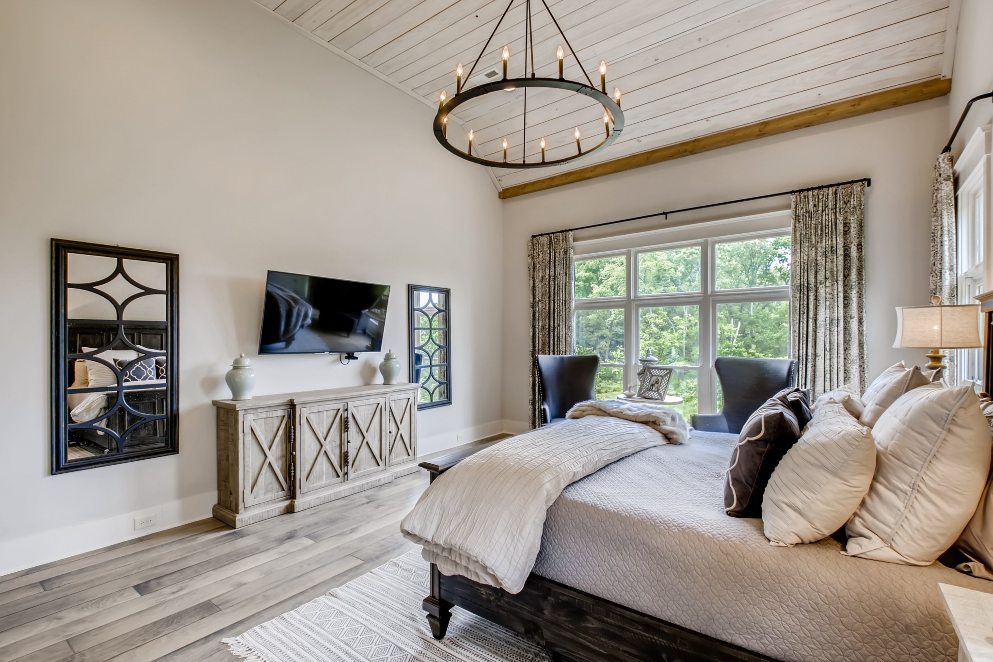 637 Legends Crest Drive Franklin, TN 37069 - Photo 21 of 50 a bedroom with a bed outdoor view mirror and furniture