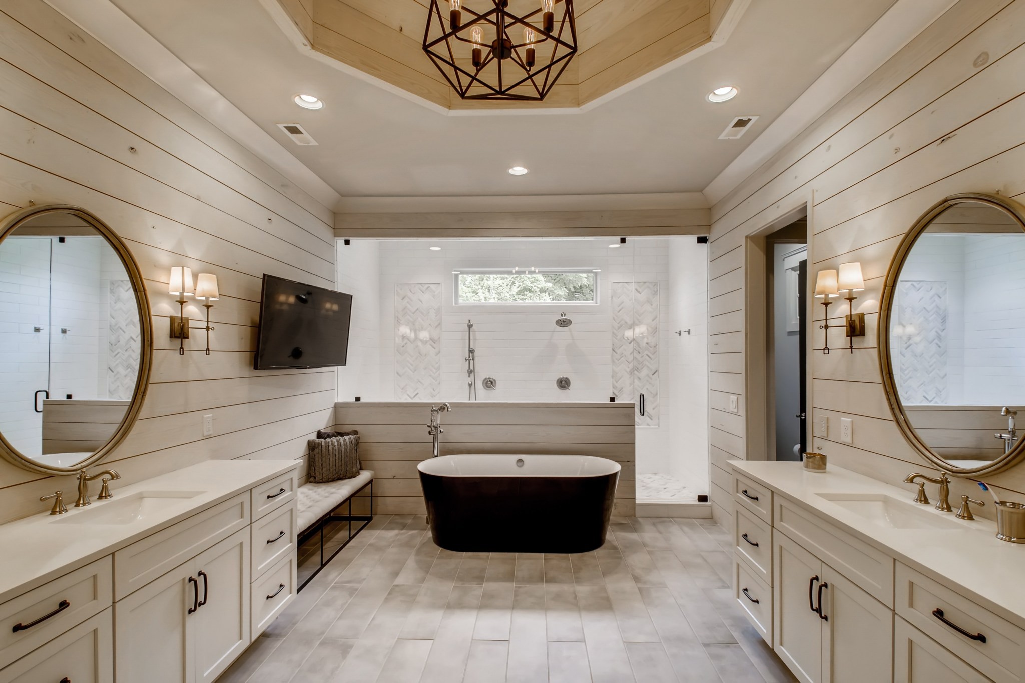 637 Legends Crest Drive Franklin, TN 37069 - Photo 22 of 50 a spacious bathroom with a double vanity sink a mirror and bathtub
