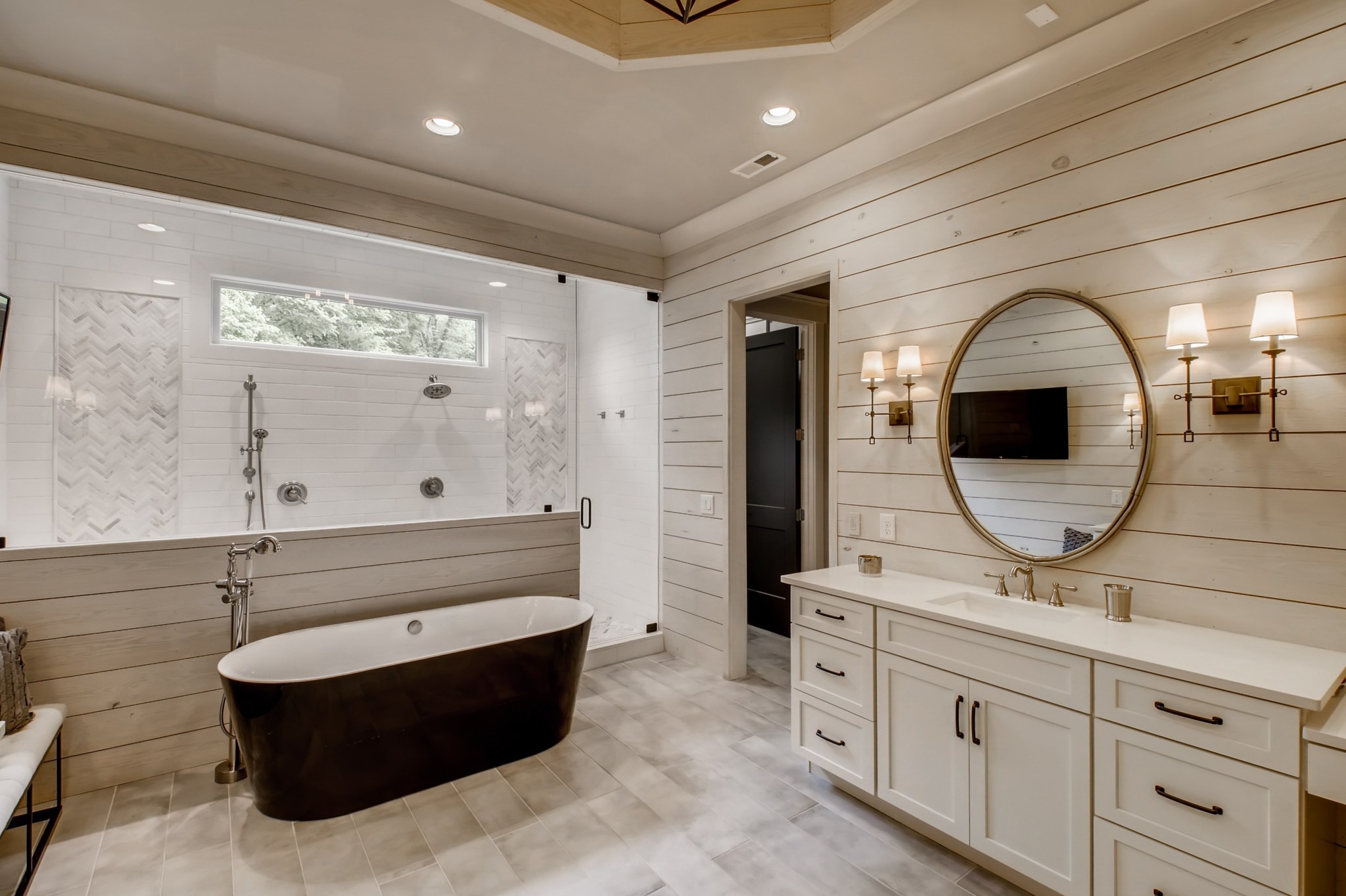 637 Legends Crest Drive Franklin, TN 37069 - Photo 23 of 50 a spacious bathroom with a double vanity sink and a mirror