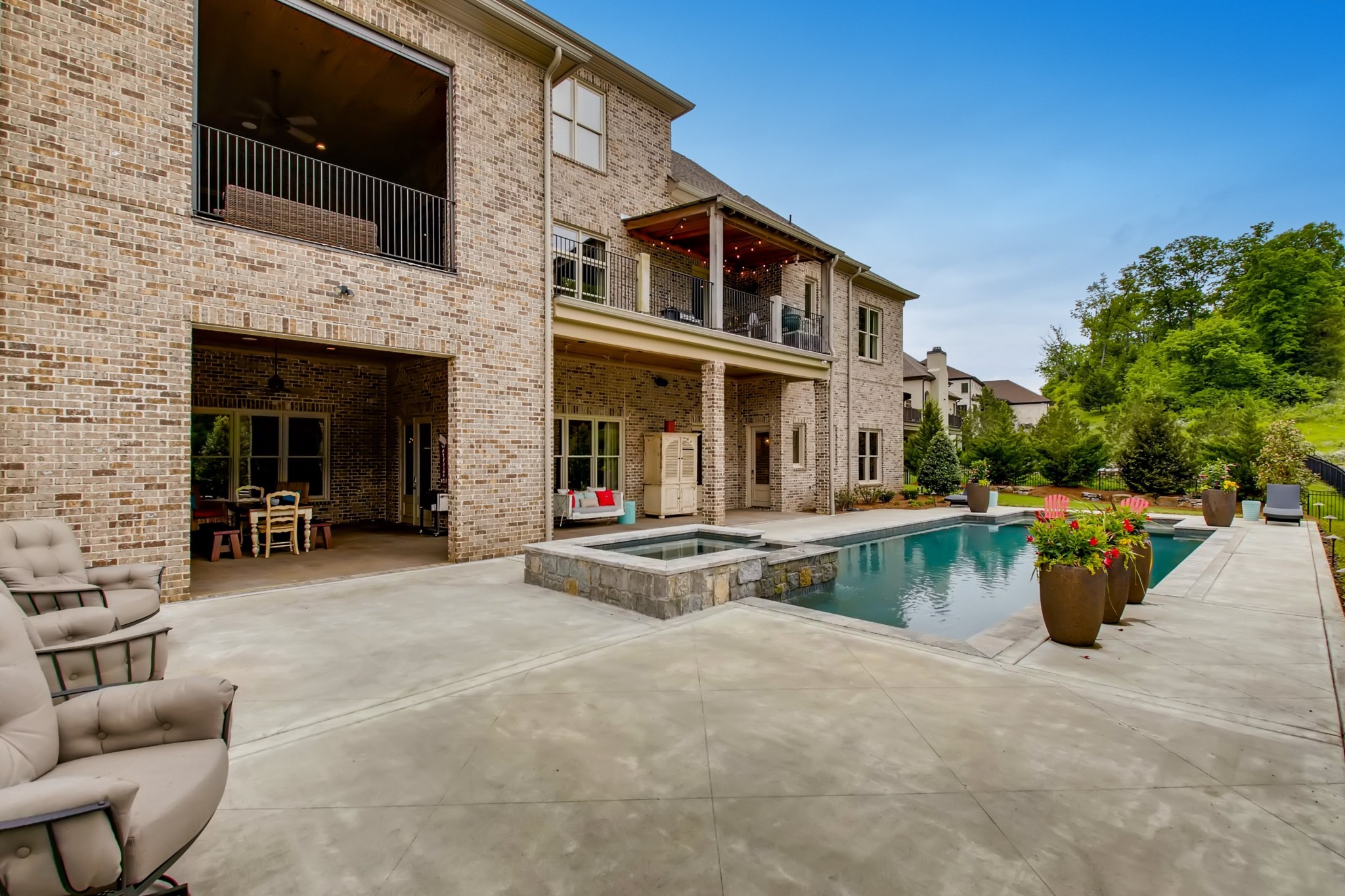 637 Legends Crest Drive Franklin, TN 37069 - Photo 48 of 50 a view of a house with swimming pool and sitting area
