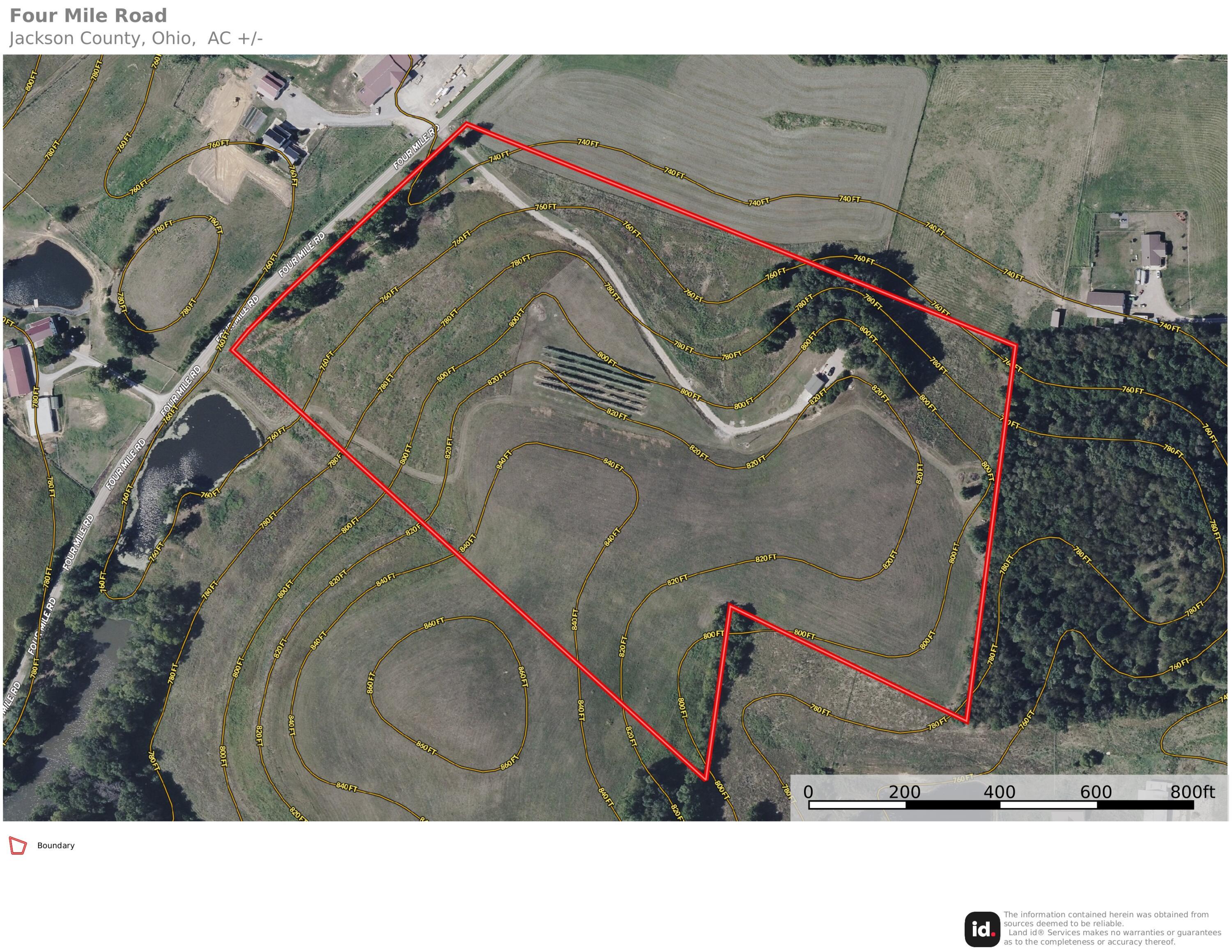 0 Four 4 Mile Road Oak Hill, OH 45656 - Photo 11 of 11 Four Mile Aerial W:contours