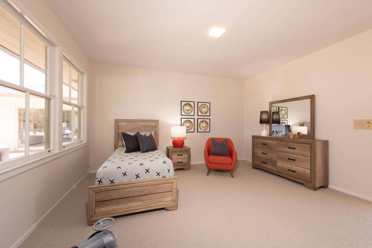 860 Longview Road Hillsborough, CA 94010 - Photo 26 of 42 a bedroom with furniture and window