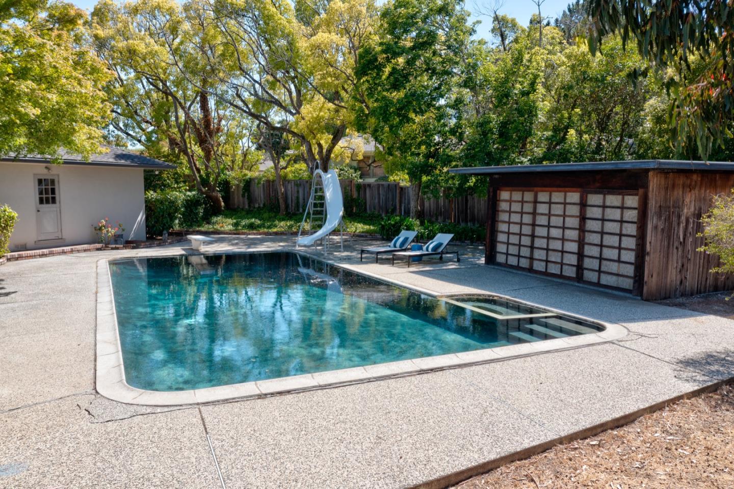 860 Longview Road Hillsborough, CA 94010 - Photo 34 of 42 a view of swimming pool with a patio