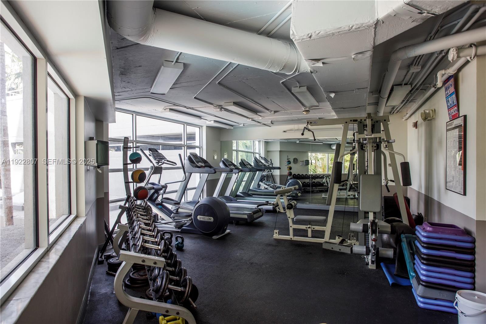 1621 Bay Road, Unit 807 Miami Beach, FL 33139 - Photo 17 of 17 a view of a room with gym equipment