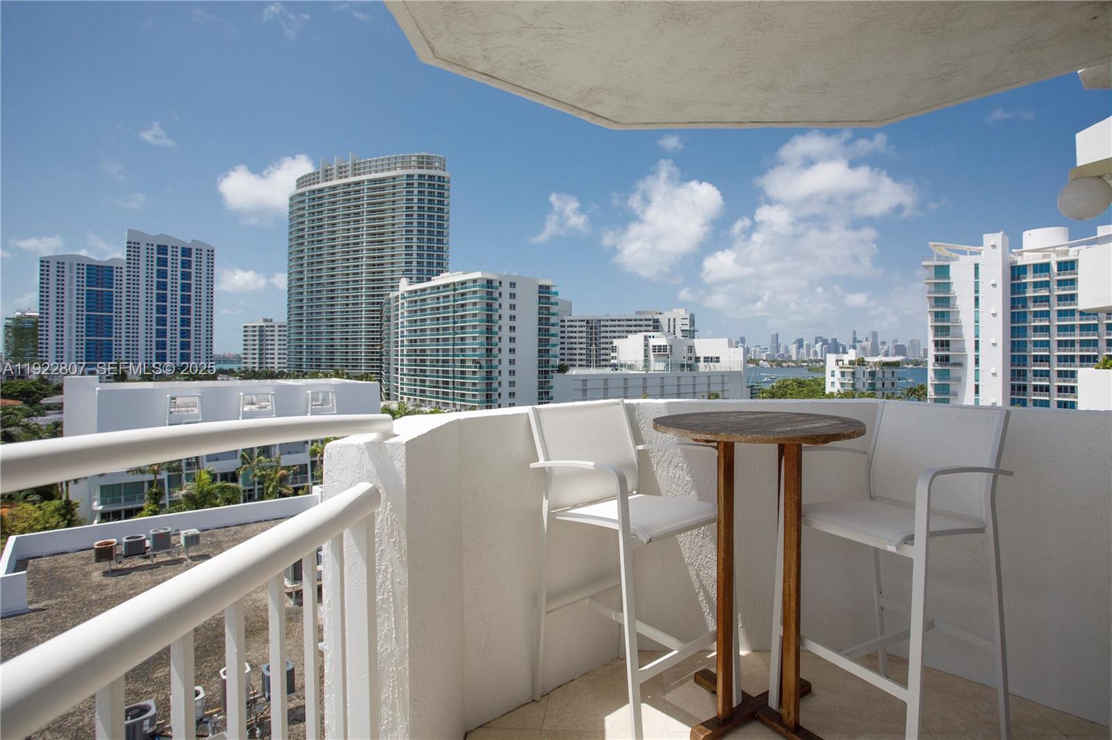 1621 Bay Road, Unit 807 Miami Beach, FL 33139 - Photo 7 of 17 a view of balcony with furniture