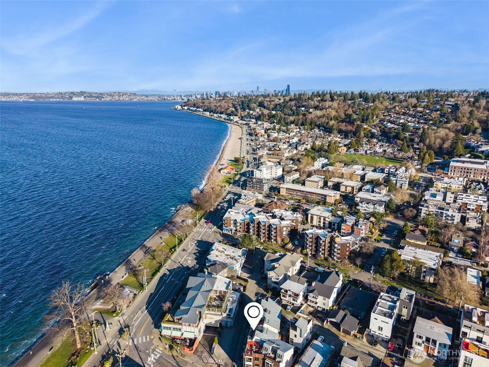 3010 63rd Avenue Southwest, Unit A Seattle, WA 98116 - Photo 2 of 38 an aerial view of a house with a yard