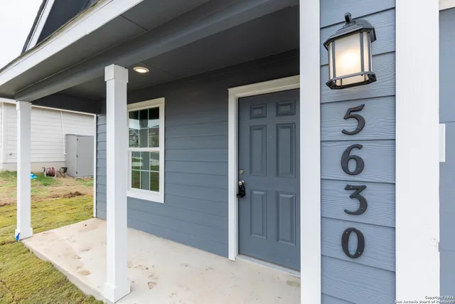 a view of front door of house