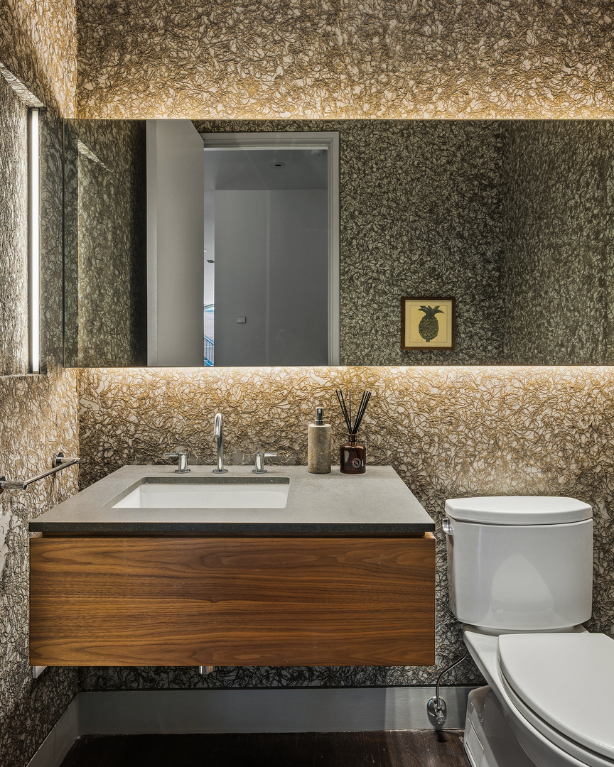 2249 North Burling Street Chicago, IL 60614 - Photo 22 of 41 a bathroom with a sink and a toilet