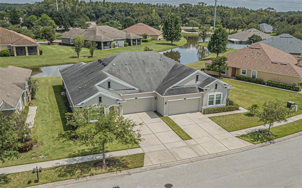 4256 Ashton Meadows Way Wesley Chapel, FL 33543 - Photo 16 of 42 an aerial view of a house with garden space and street view