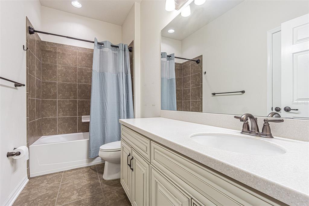 4256 Ashton Meadows Way Wesley Chapel, FL 33543 - Photo 18 of 42 a bathroom with a sink a toilet and shower