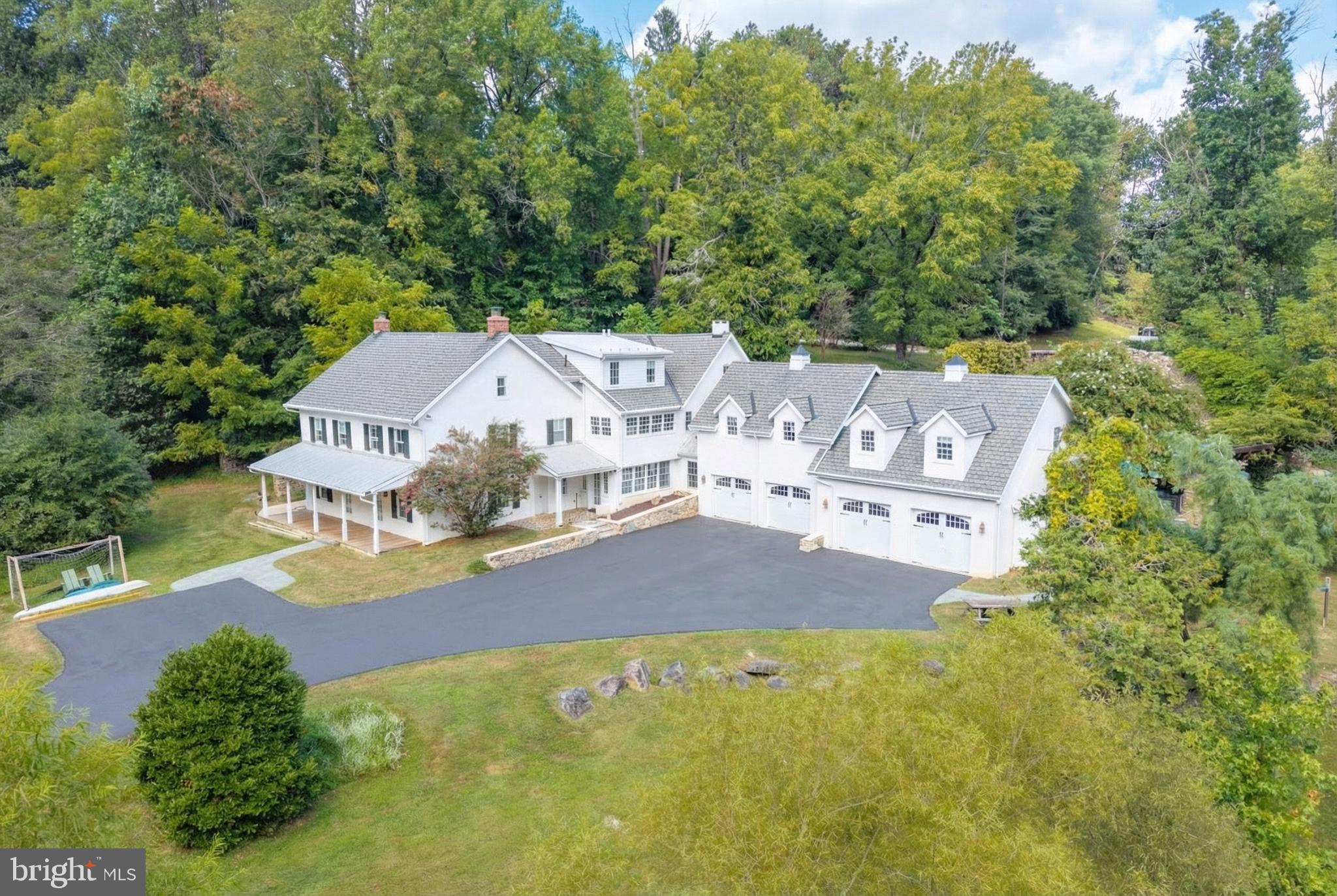 580 Reeds Road Downingtown, PA 19335 - Photo 59 of 82 an aerial view of a house with swimming pool and big yard