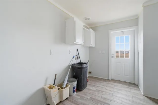 a room with storage and utility