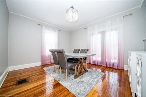 a workspace with wooden floor