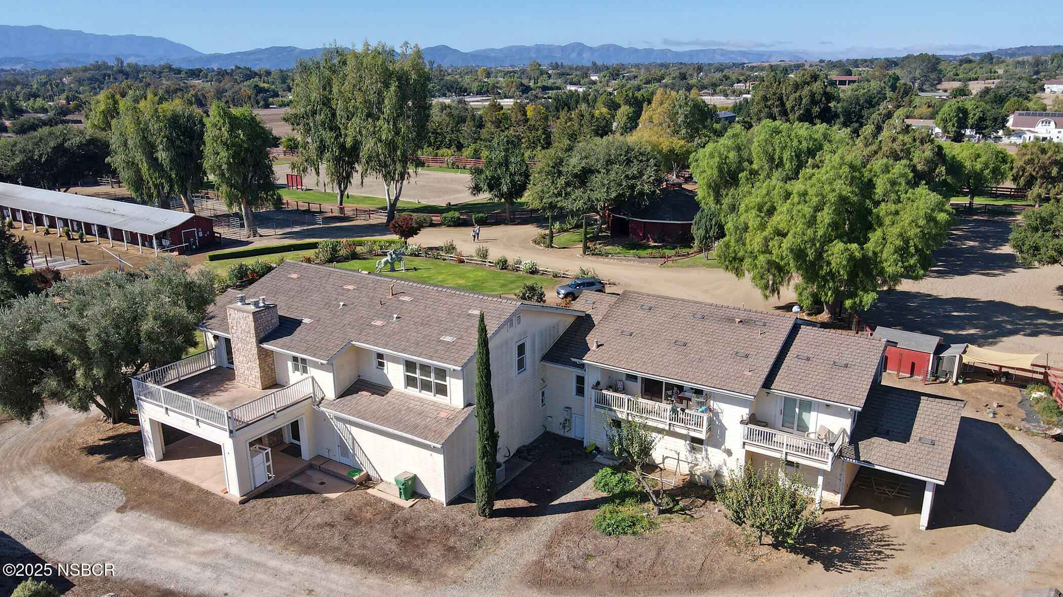 2000 North Refugio Road Santa Ynez, CA 93460 - Photo 3 of 36 an aerial view of a house with a garden