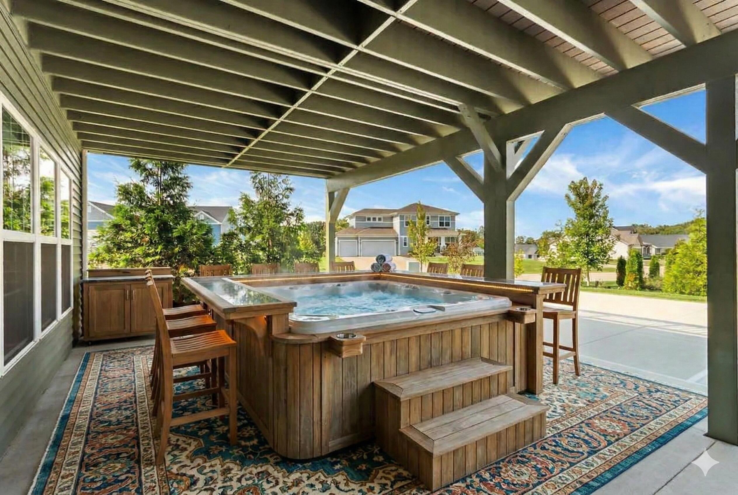 565 North Boulder Ridge Drive Lake Geneva, WI 53147 - Photo 61 of 83 Virtual Hot Tub Image Underneath Deck
