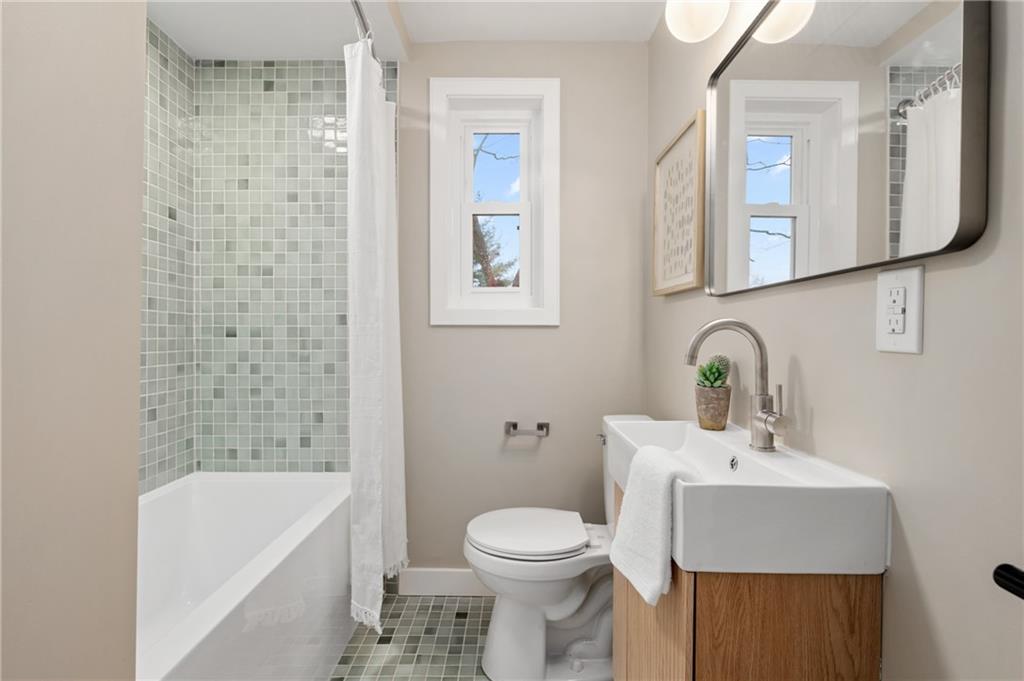 107 Marlboro Road Pittsburgh, PA 15238 - Photo 20 of 45 a bathroom with a sink toilet and shower