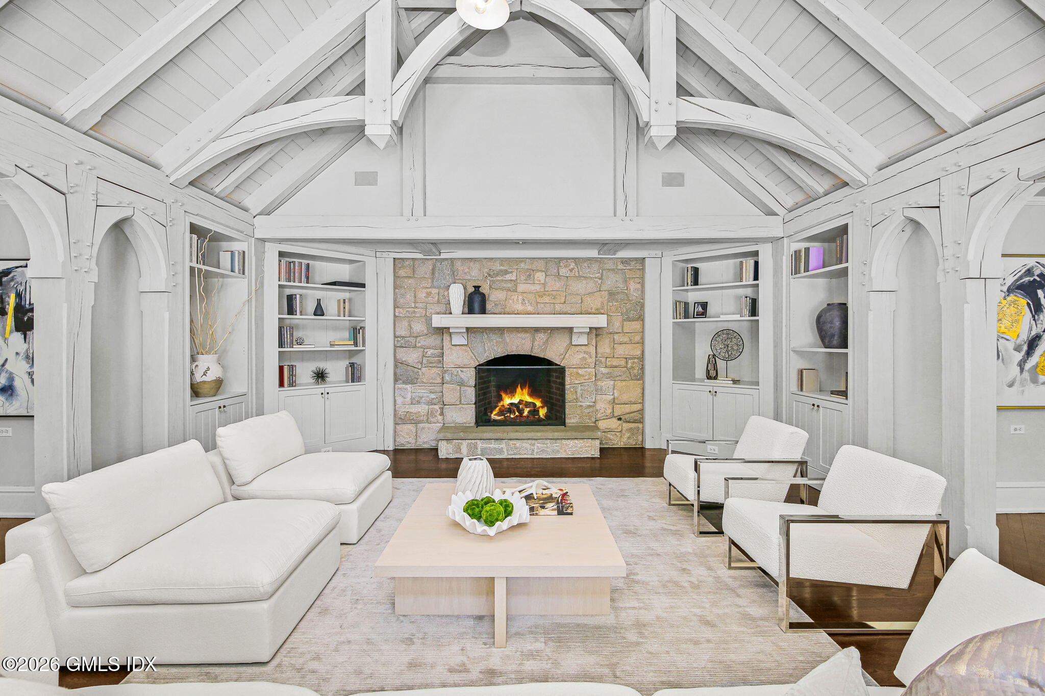 164 Round Hill Road Greenwich, CT 06831 - Photo 13 of 67 a living room with furniture and a fireplace