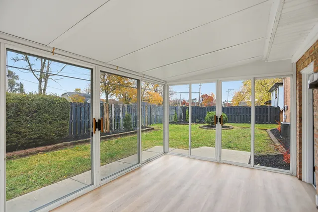 a view of yard with porch