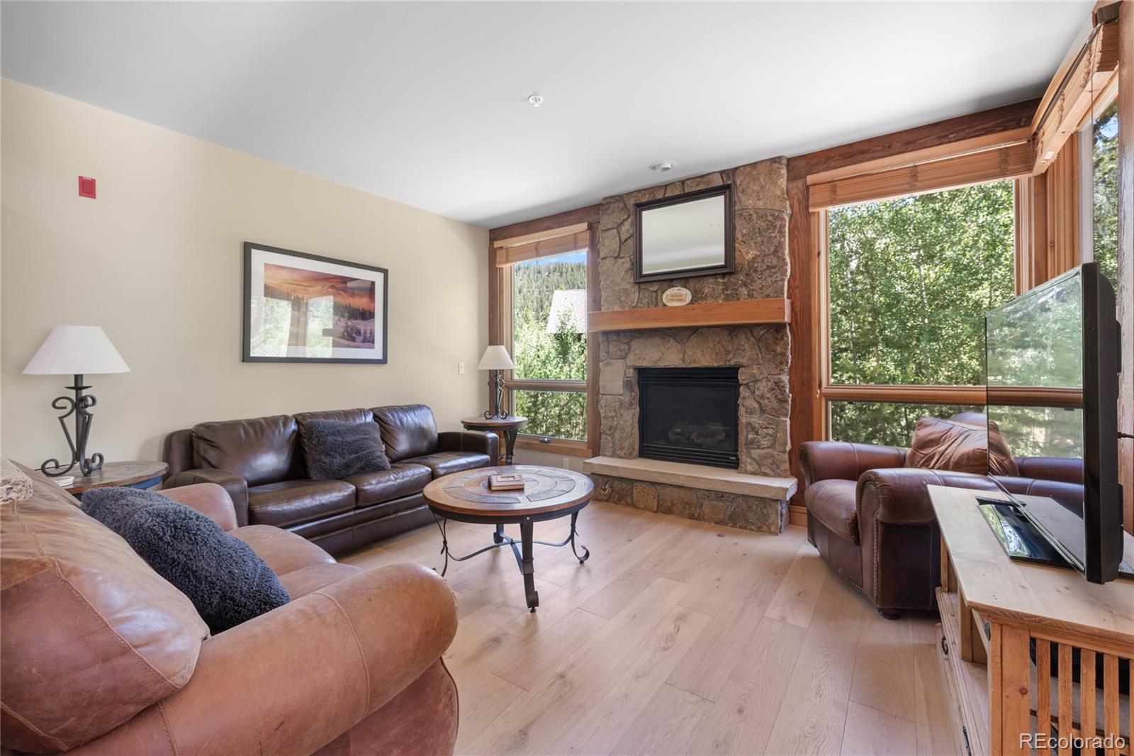14 Arabella Drive, Unit 6516 Dillon, CO 80435 - Photo 15 of 39 a living room with furniture and a fireplace