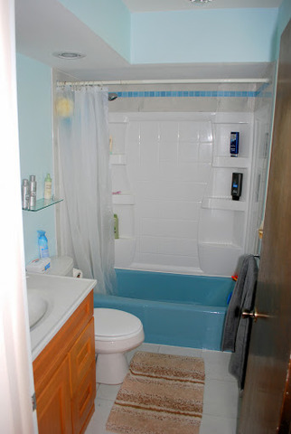 1318 Hickory Road Homewood, IL 60430 - Photo 18 of 21 a bathroom with a sink a toilet a tub and shower
