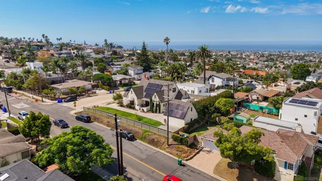 an aerial view of a city