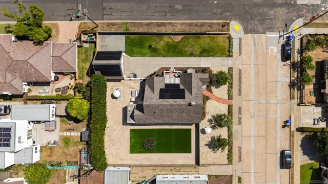 a aerial view of multiple house