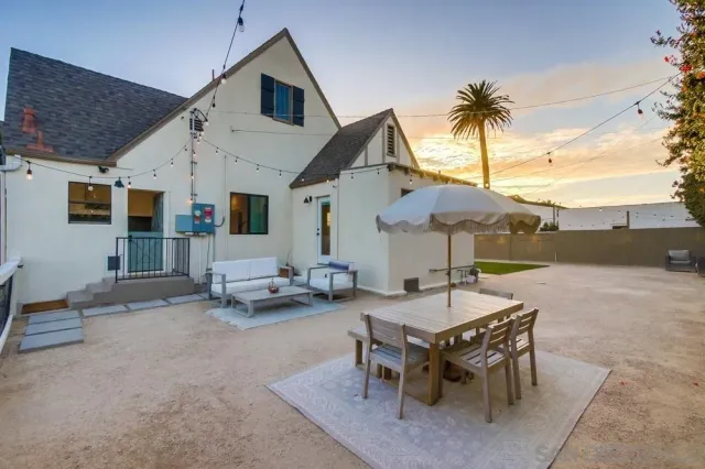 a outdoor space with furniture