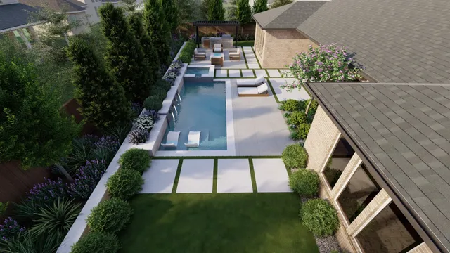 a view of a house with a garden