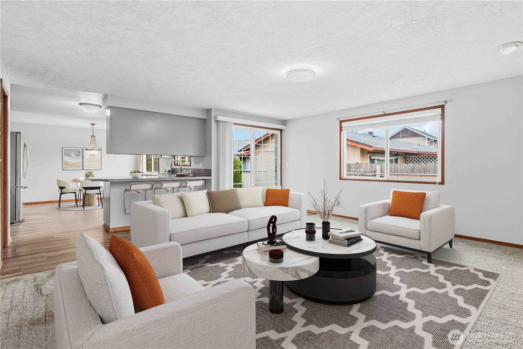 1 Independence Court Longview, WA 98632 - Photo 9 of 30 a living room with furniture and a view of kitchen