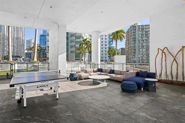 a view of a city with tall buildings