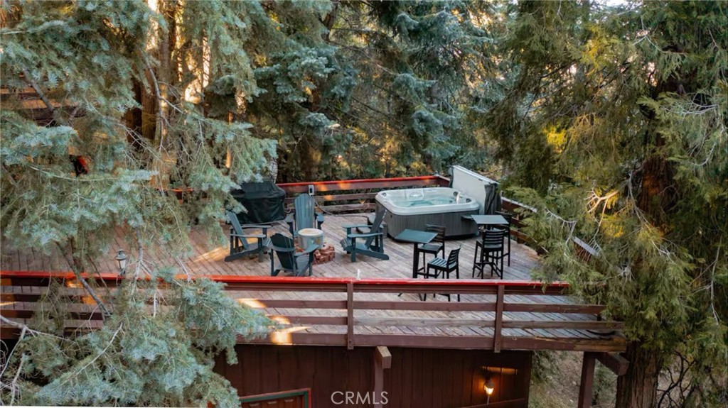 764 Fern Road Lake Arrowhead, CA 92385 - Photo 59 of 60 a view of house with outdoor space and sitting area