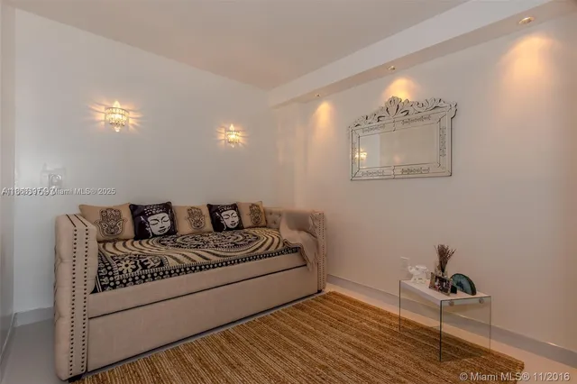 a living room with furniture and a couch