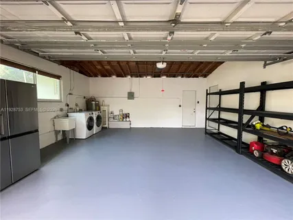 a view of storage and utility room with racks