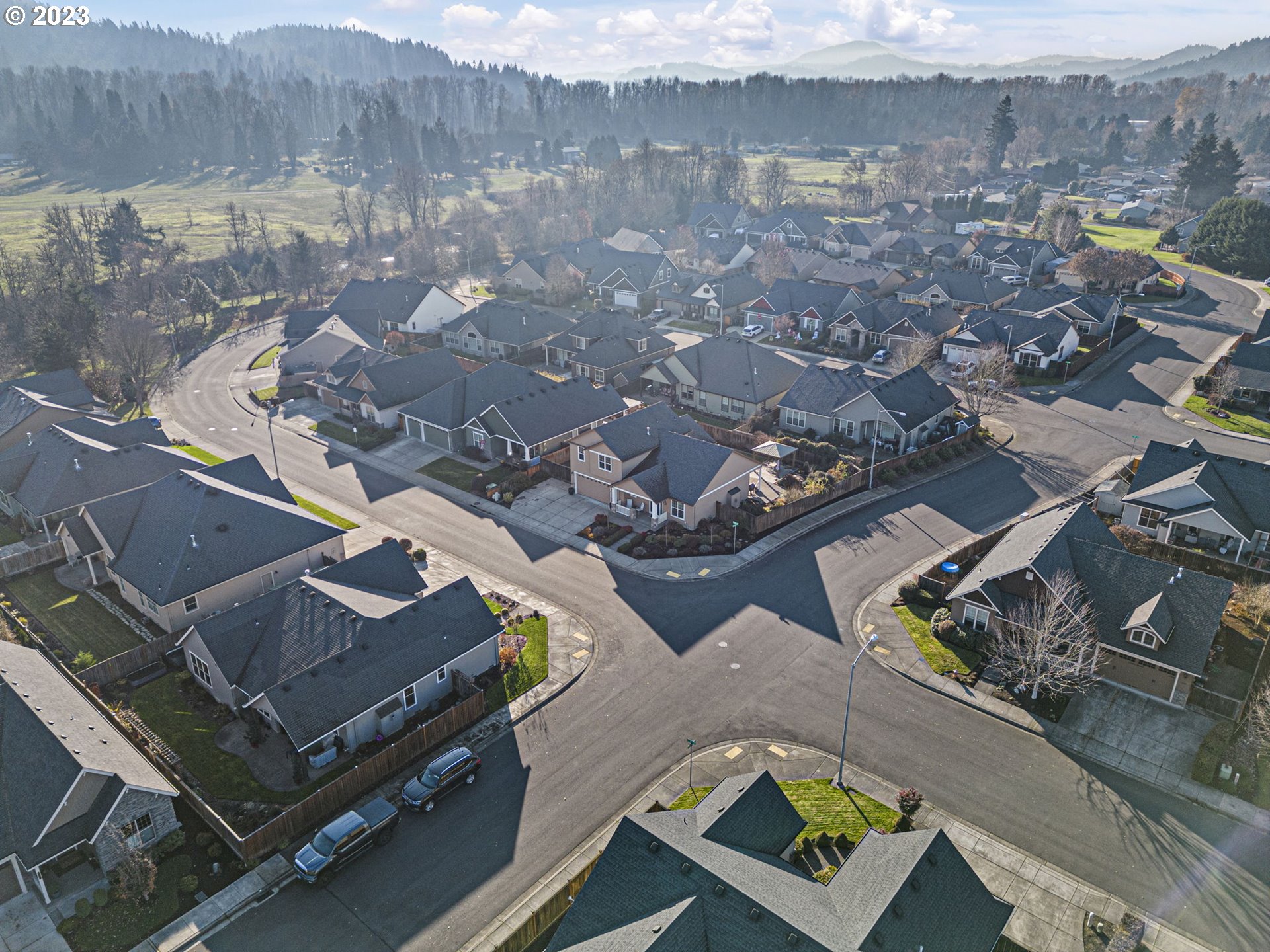 1200 South 41st Place Springfield, OR 97478 - Photo 33 of 34 an aerial view of a house with a garden
