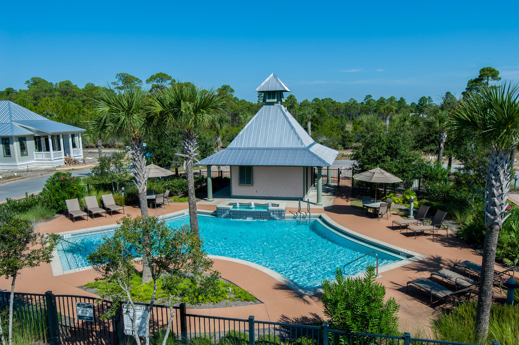 20 Cypress Walk Santa Rosa Beach, FL 32459 - Photo 22 of 47 a aerial view of a house with swimming pool garden view patio and fire pit
