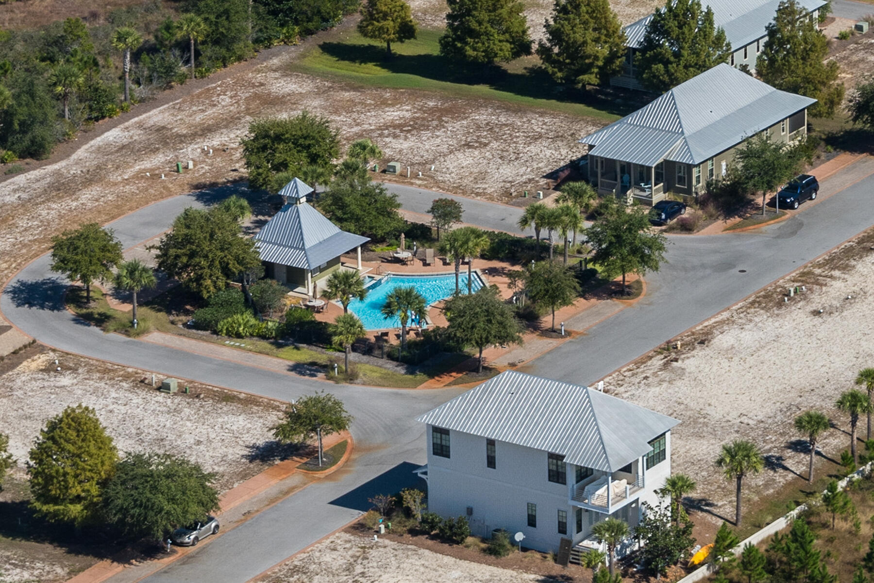 20 Cypress Walk Santa Rosa Beach, FL 32459 - Photo 27 of 47 an aerial view of a house with a garden