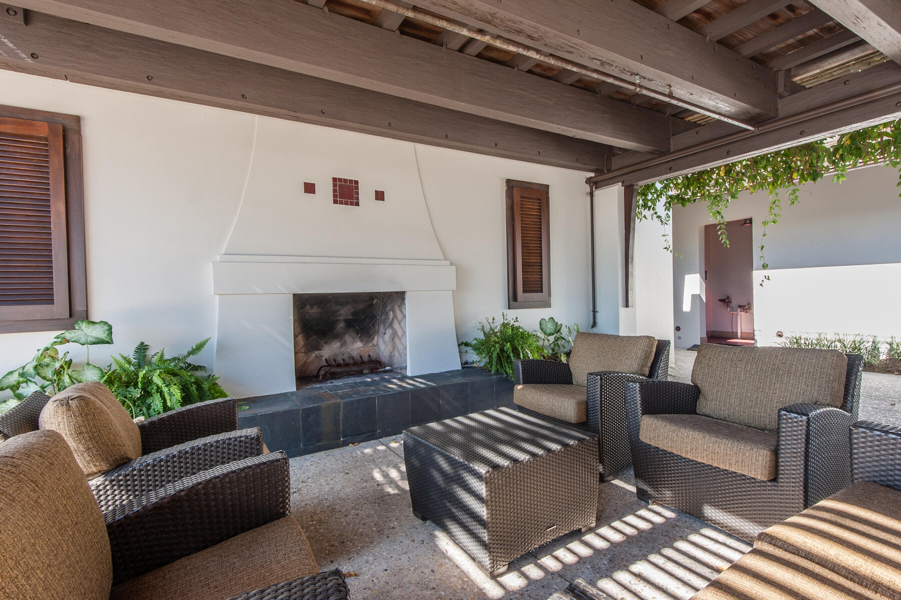 20 Cypress Walk Santa Rosa Beach, FL 32459 - Photo 39 of 47 a living room with furniture and a fireplace